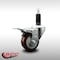 Service Caster 3'' SS Maroon Poly Swivel 1-1/8'' Expanding Stem Caster Total Lock Brake SCC-SSEXTTL20S314-PPUB-MRN-118 - alternate 3